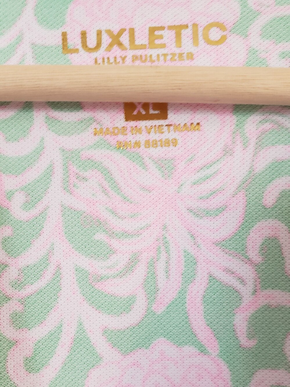 Lilly Pulitzer Mint & Pink Floral Luxletic Polo - Picture 2 of 4